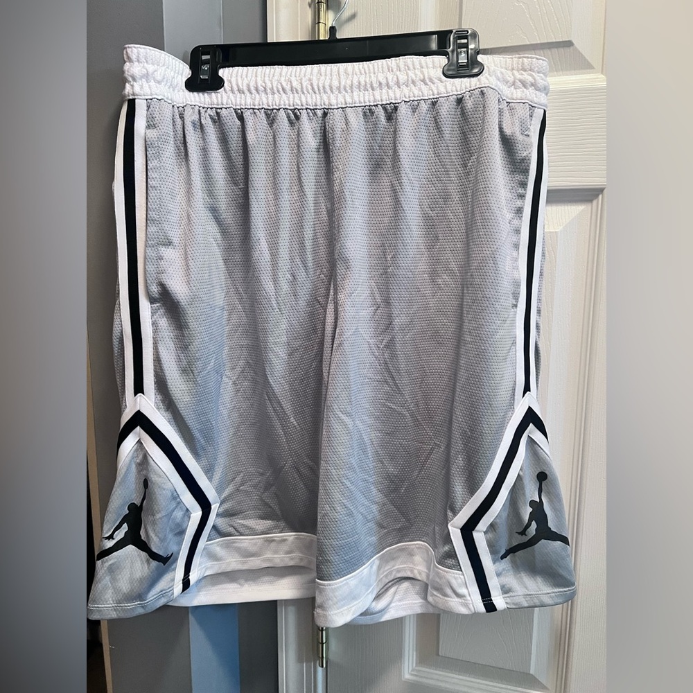 Gray Basketball Shorts with Jordan Logo